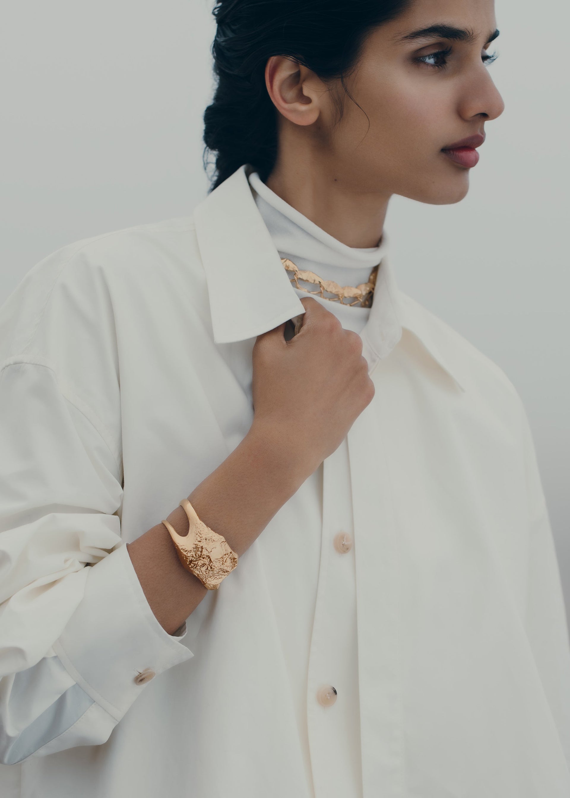 Bracciale manchette Eroz - placcata oro 24 carati