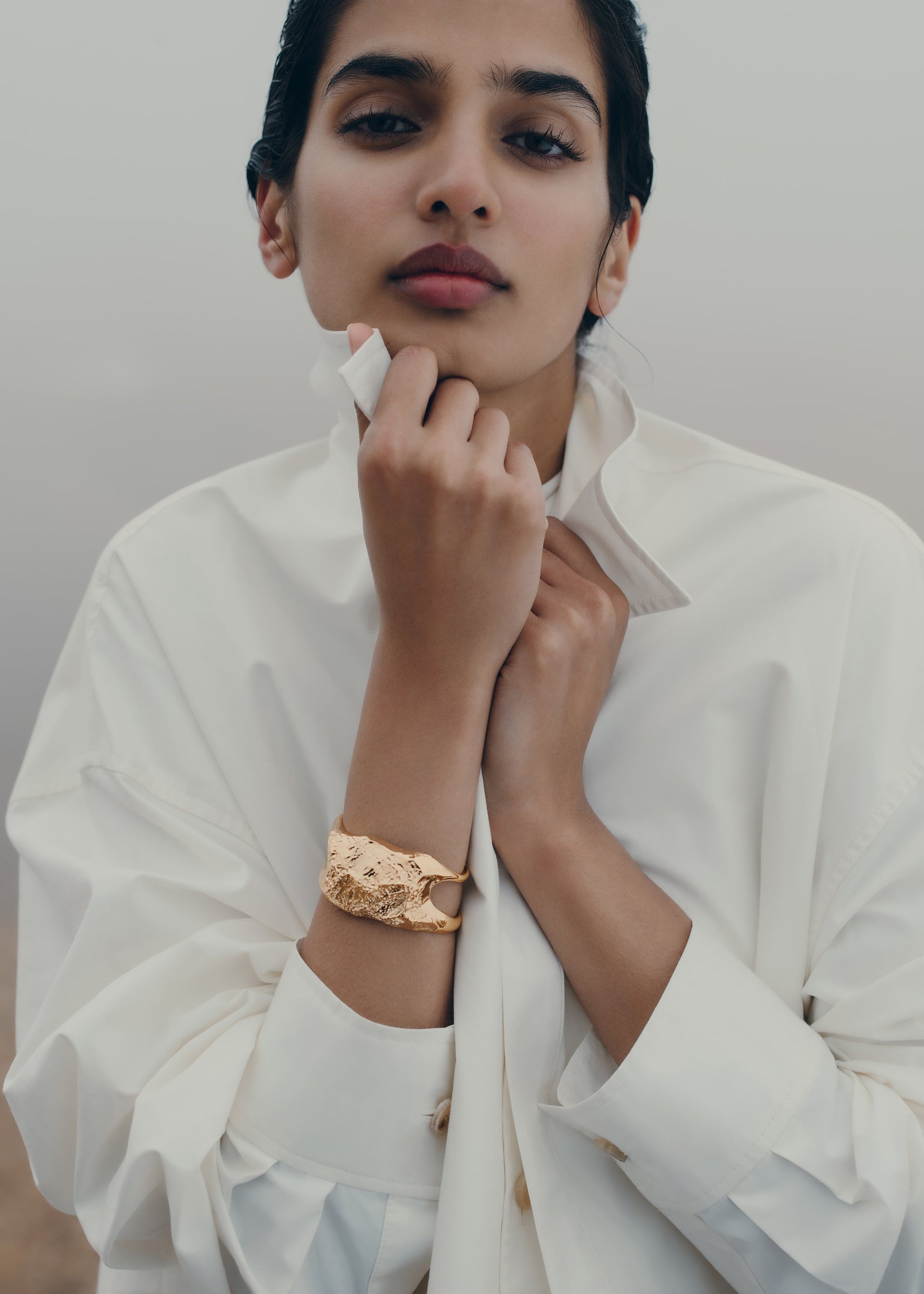 Bracciale manchette Eroz - placcata oro 24 carati