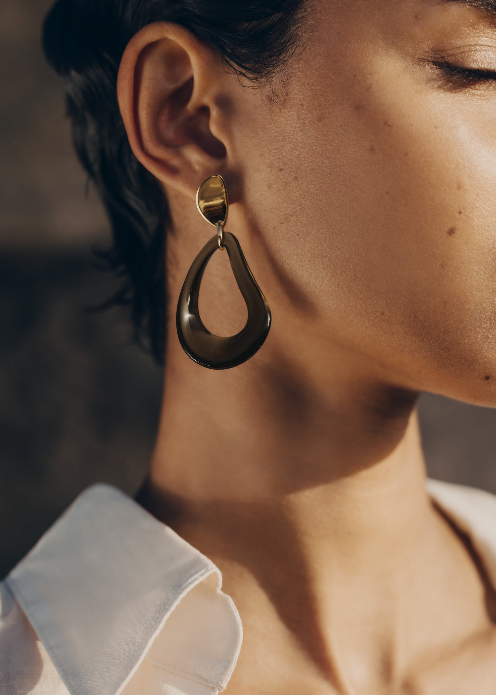 Orecchini pendenti Naé - Vetro fumé