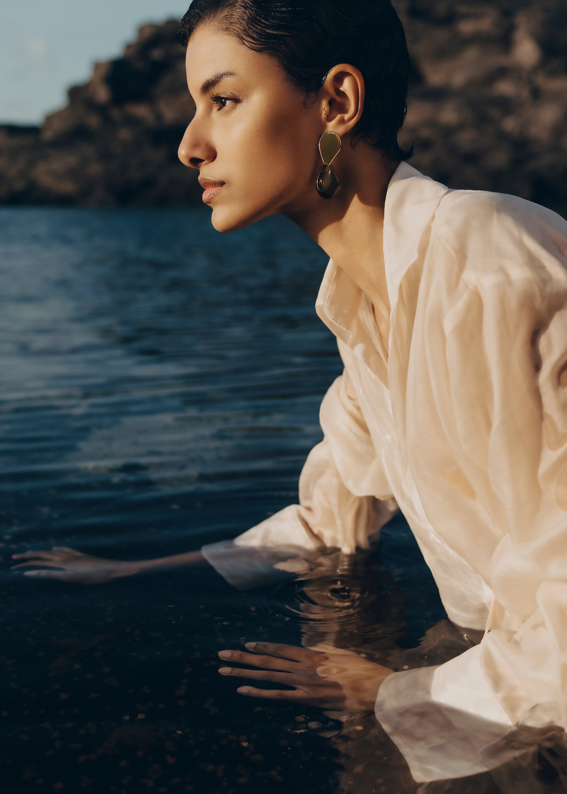 Orecchini Naé - Vetro fumé