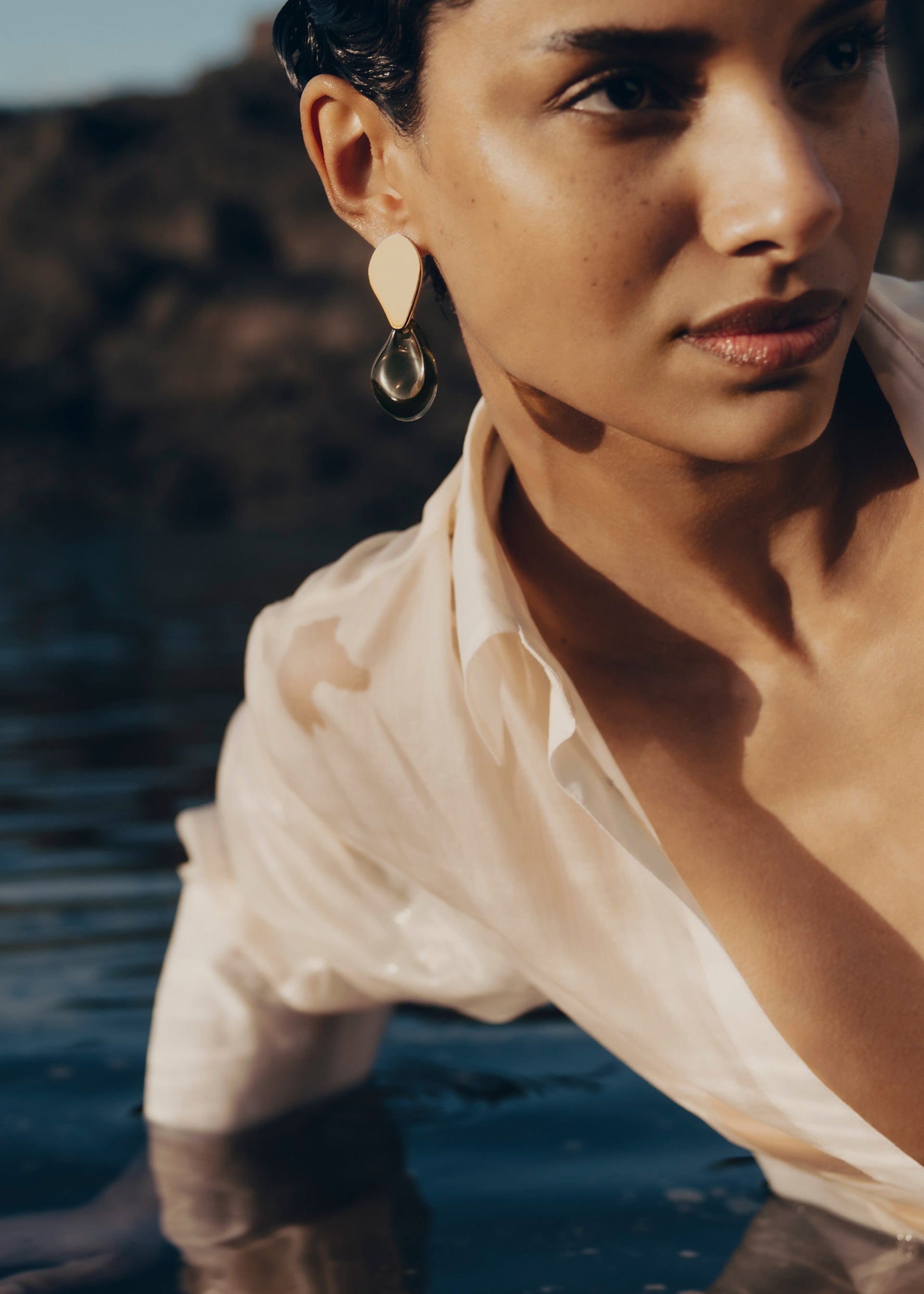 Orecchini Naé - Vetro fumé