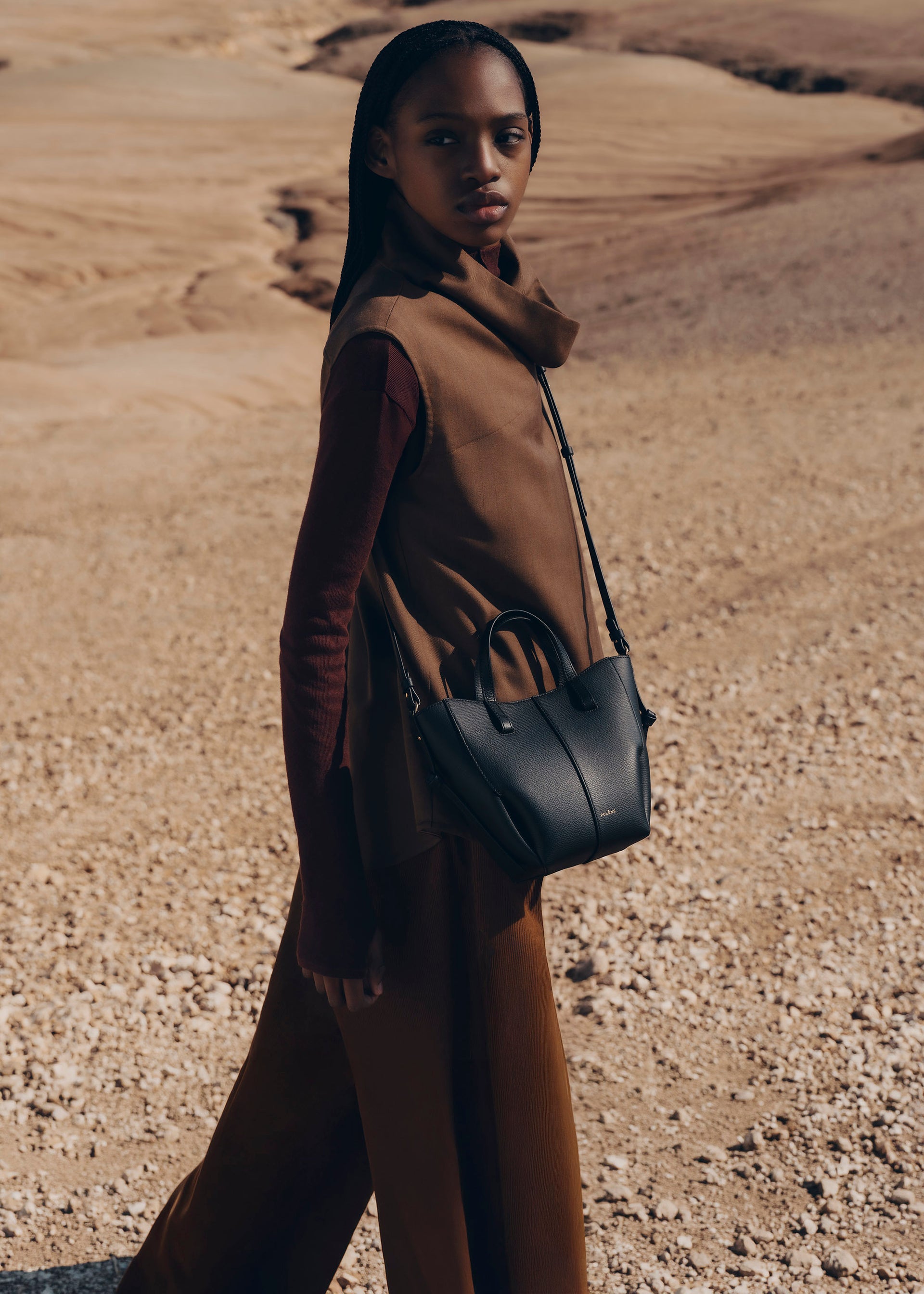 Cyme Tote Nano - Nero Granulata