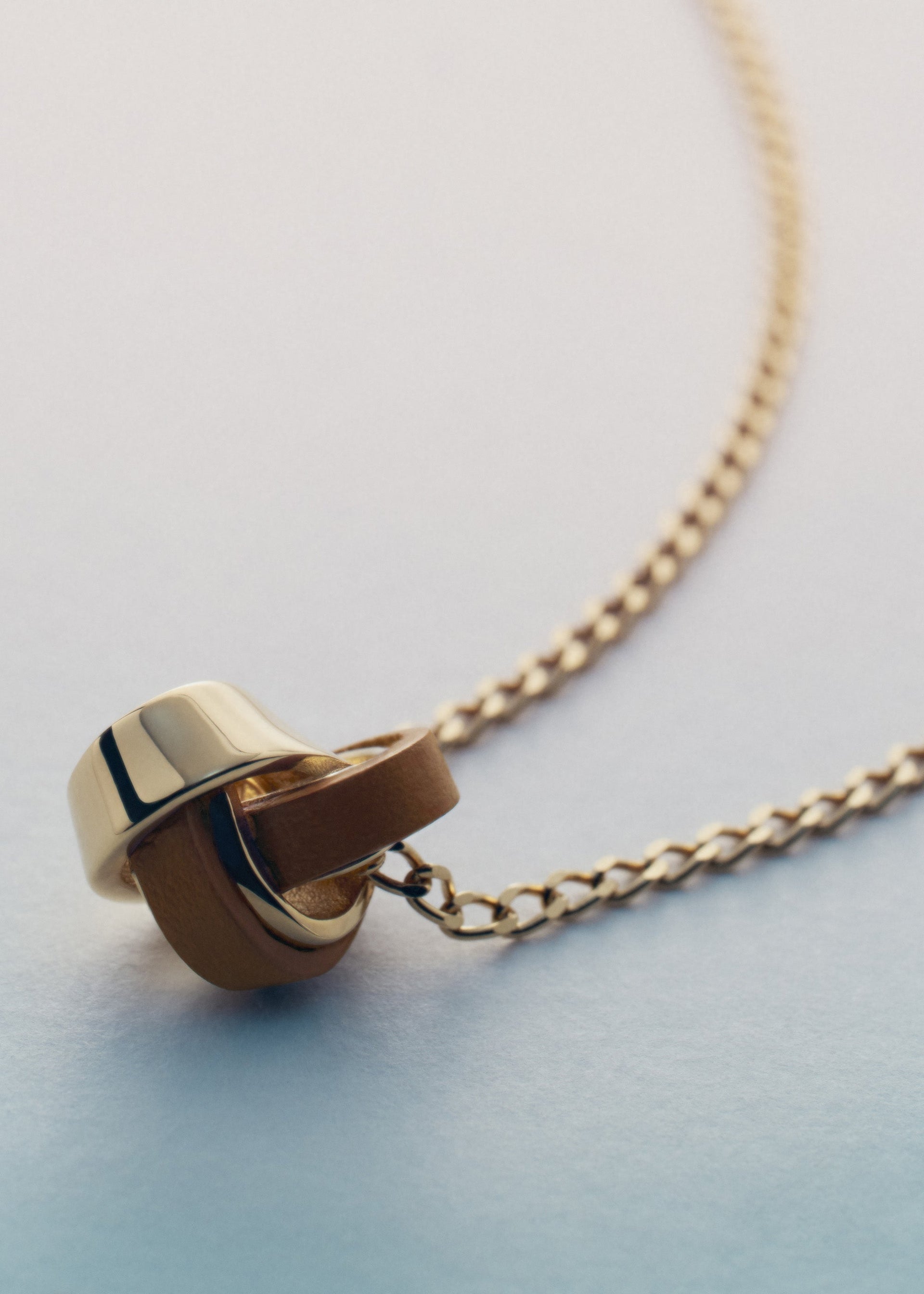 Collana Ormé - placcata oro cuoio cammello