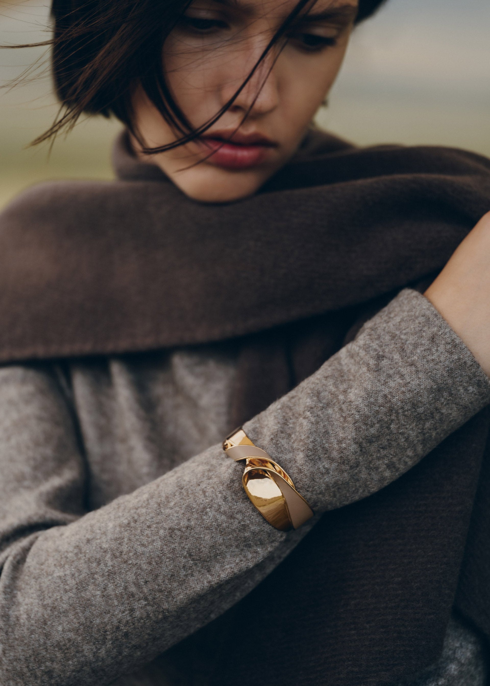 Bracciale aperto Éole - Pelle Talpa