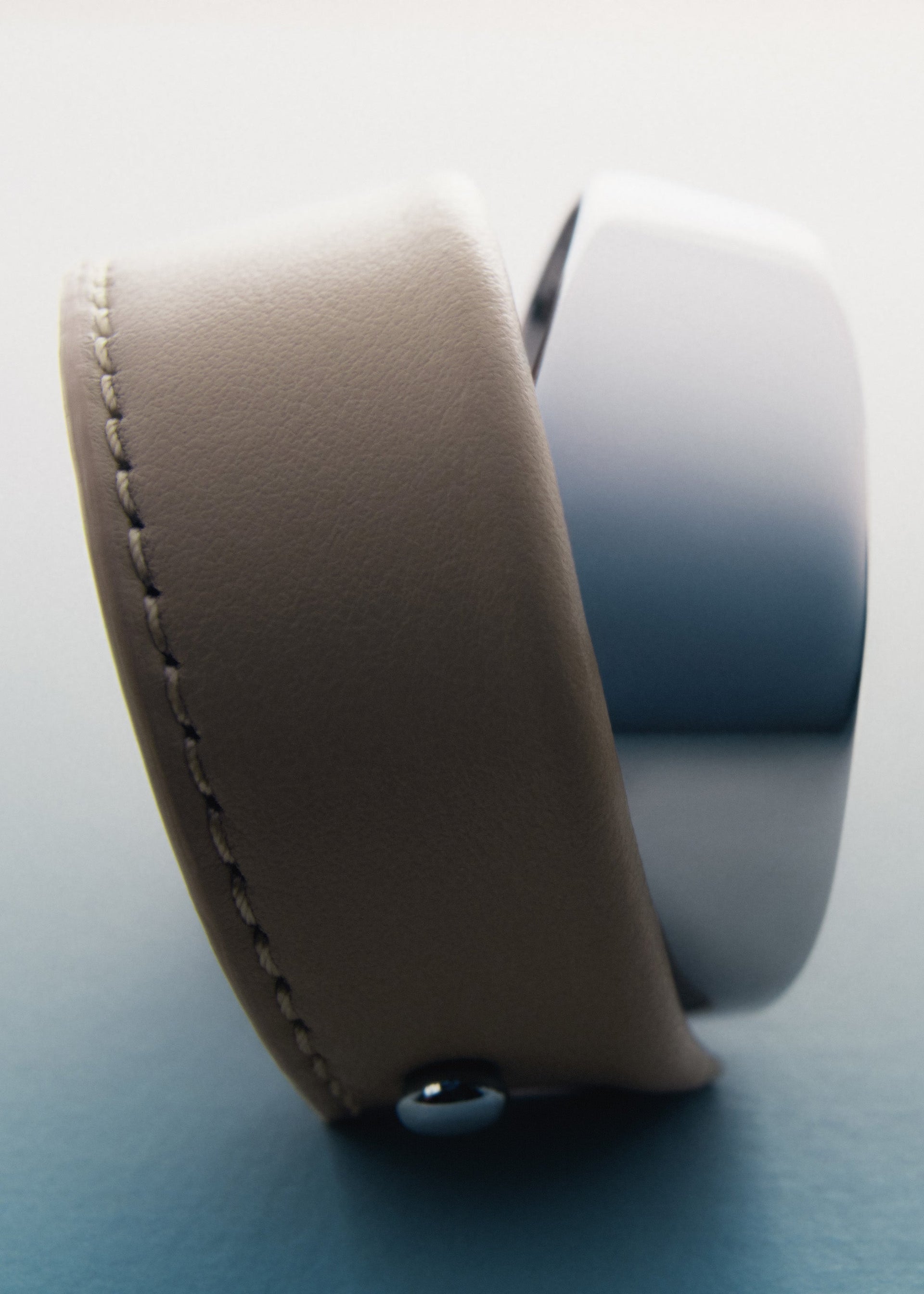 Manchette Ormé - argentata cuoio talpa