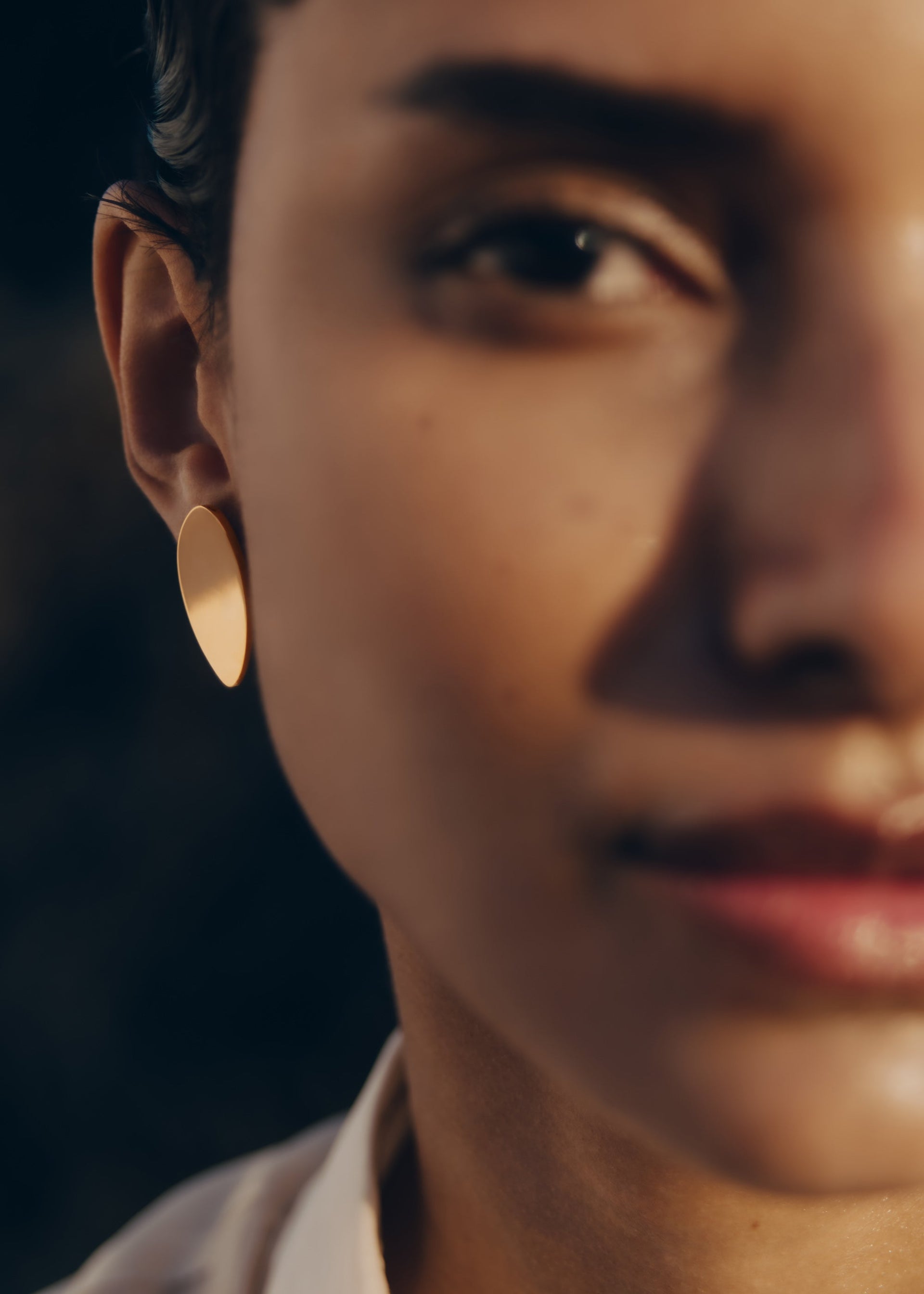 Orecchini a lobo Naé - Vetro fumé