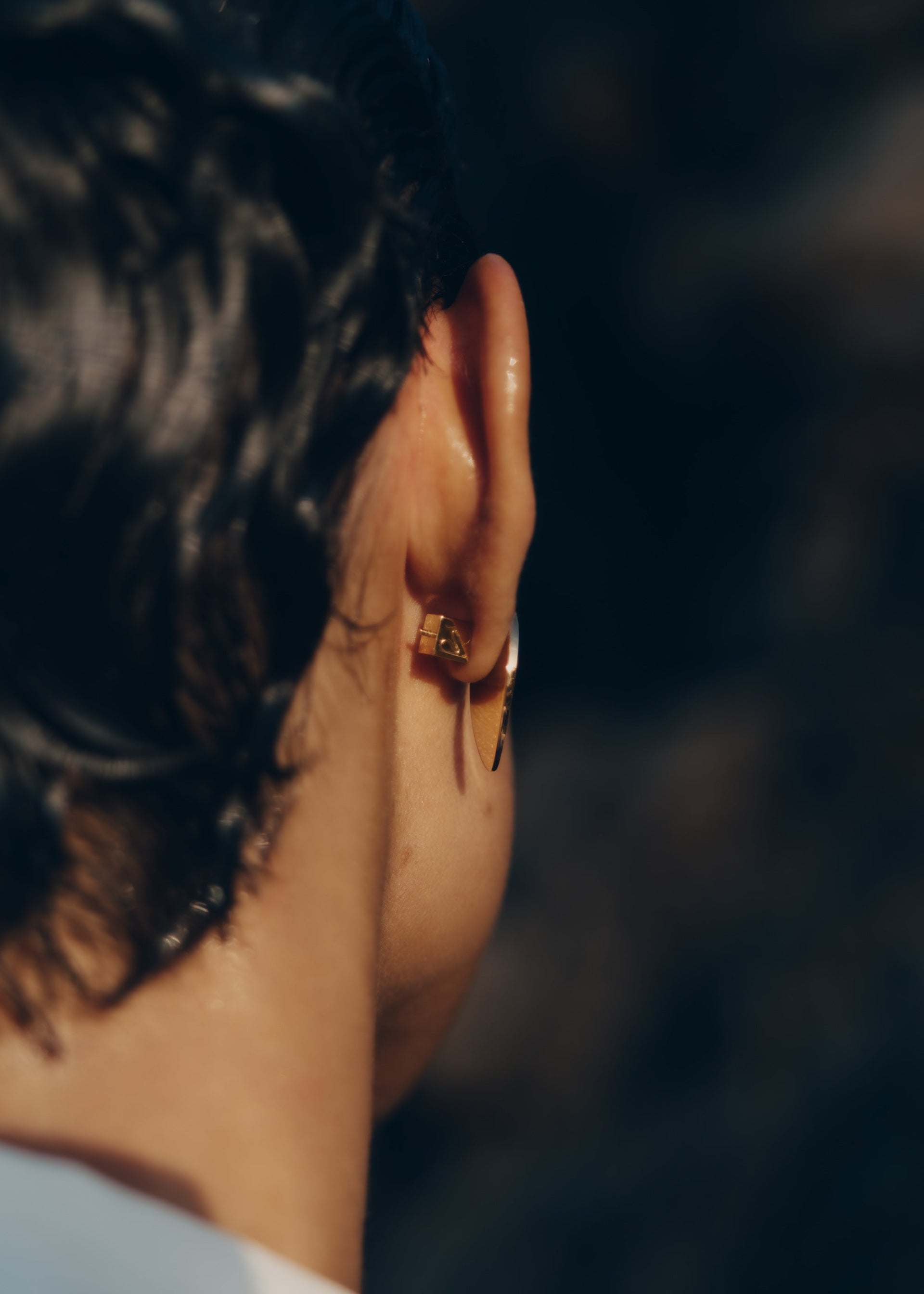 Orecchini a lobo Naé - Vetro fumé