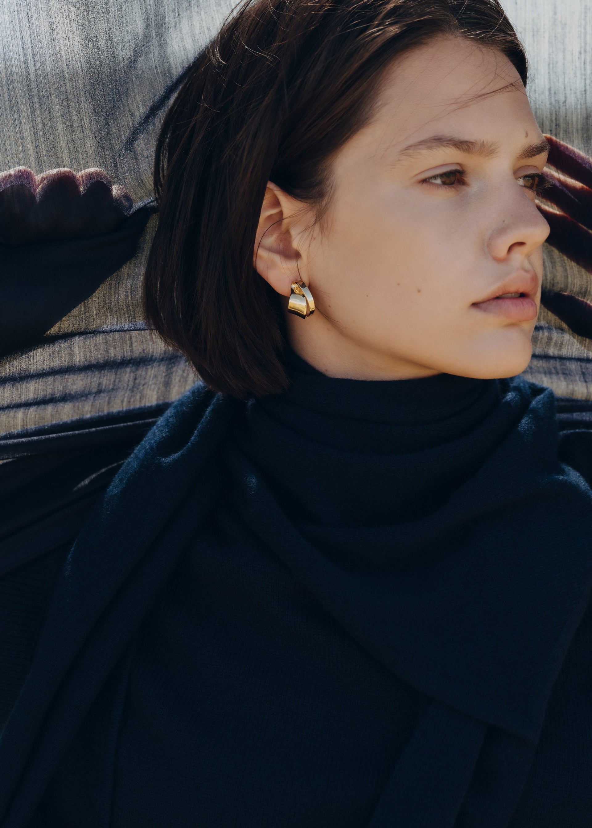 Orecchini a volute Éole - Placcata Oro 24 Carati