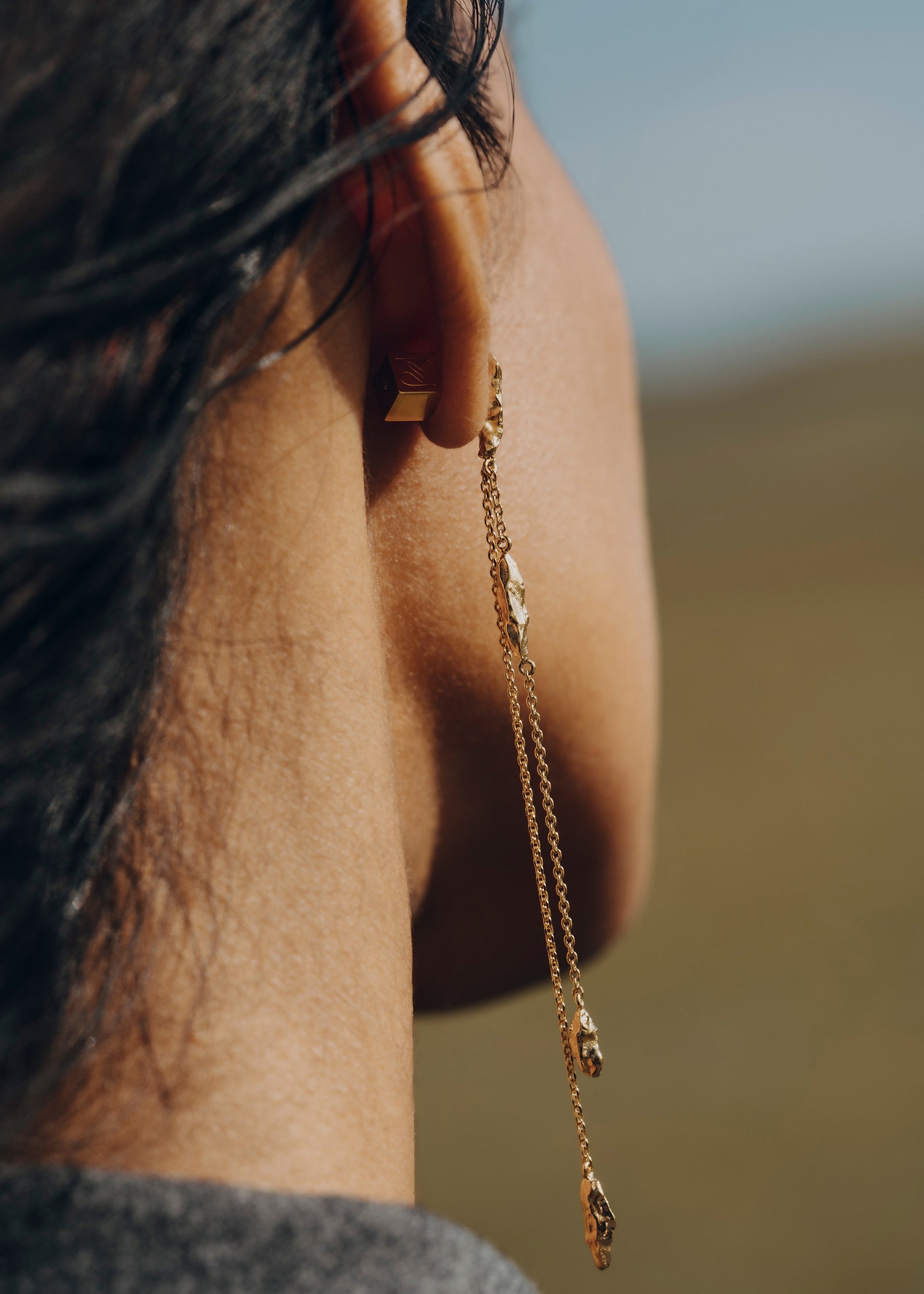 Orecchini a Catena Eroz - Placcata Oro 24 Carati