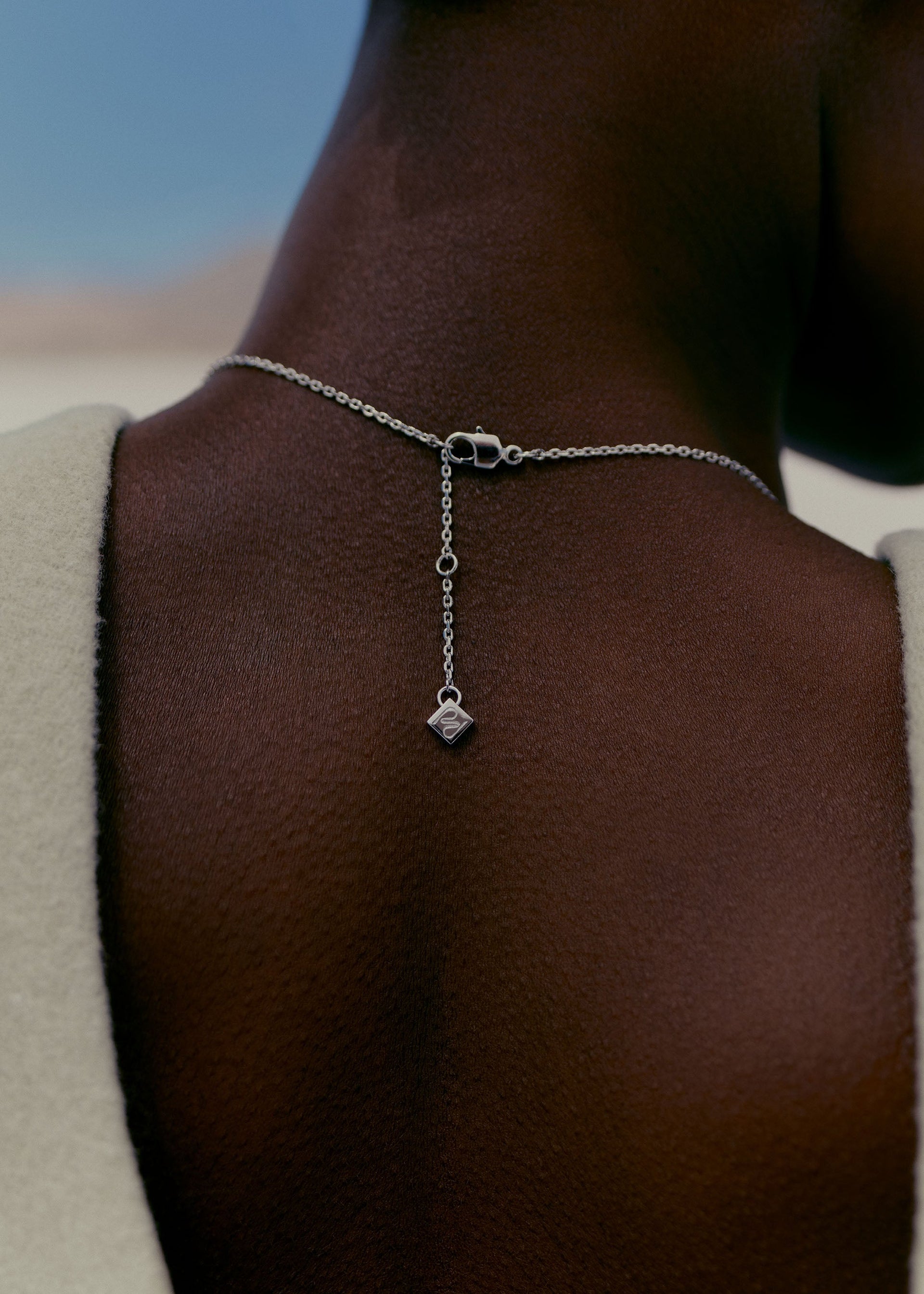 Catena doppia Eroz - argentata in ottone rodiato