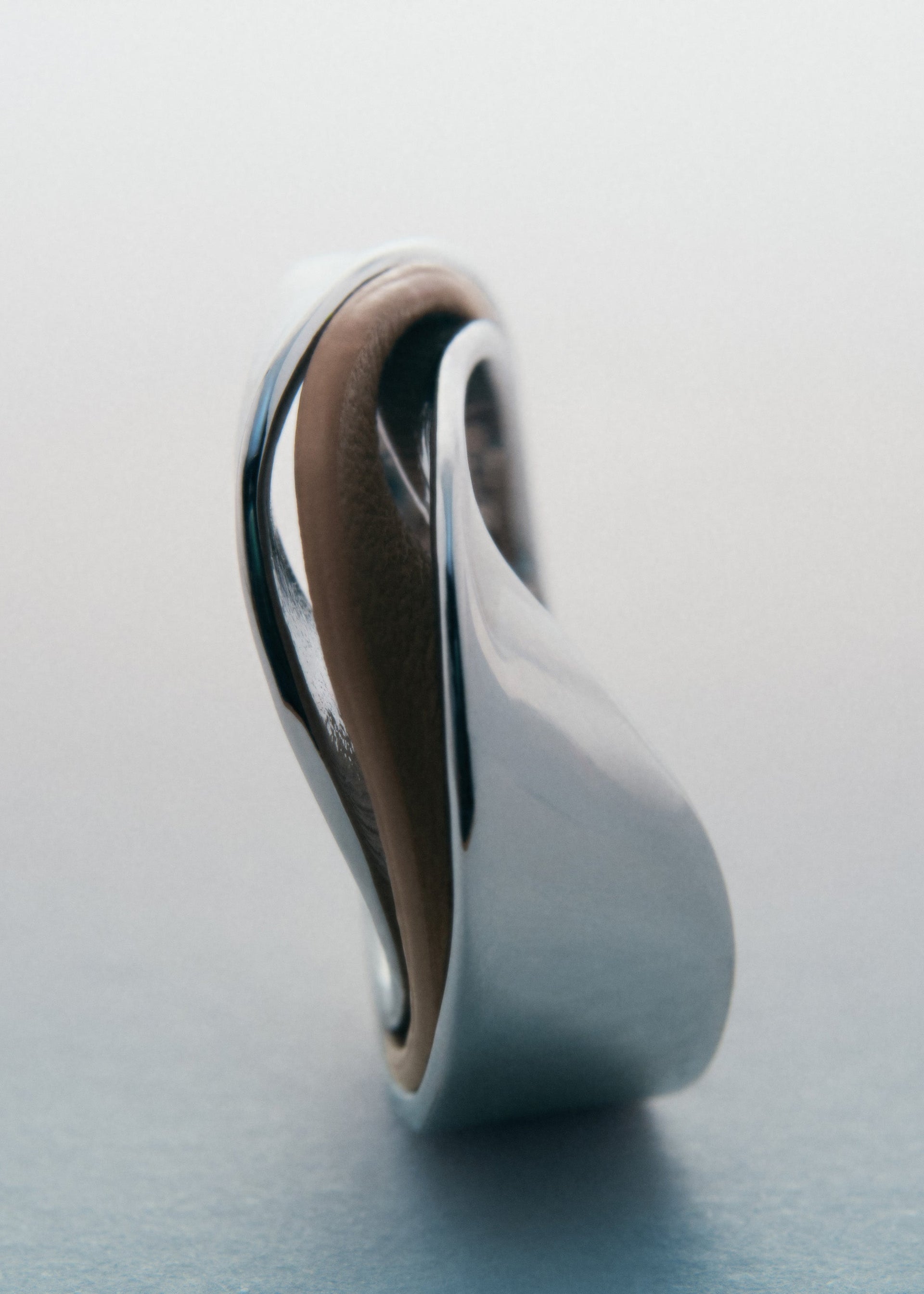 Anello Ormé - argentata cuoio talpa