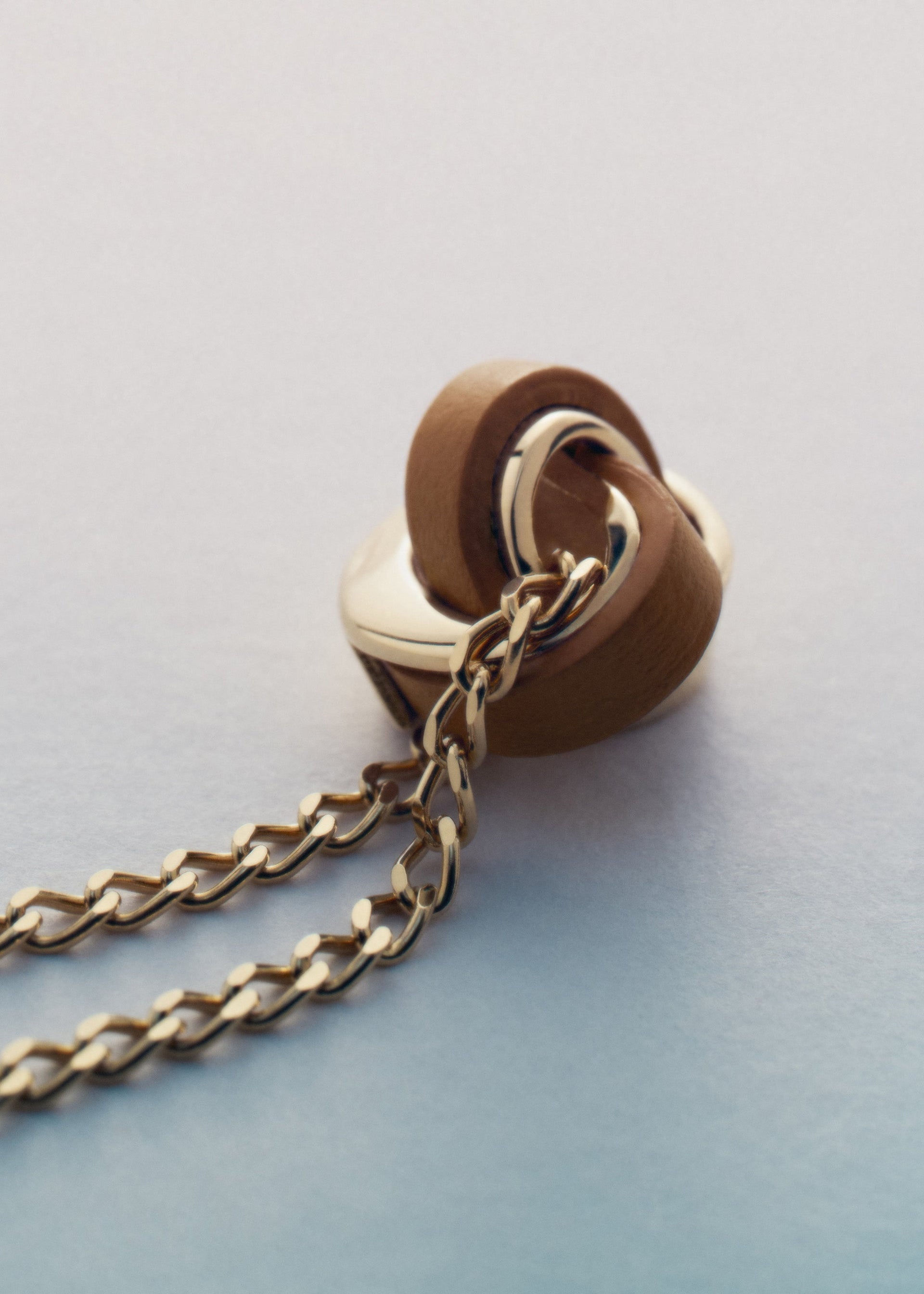 Collana Ormé - placcata oro cuoio cammello