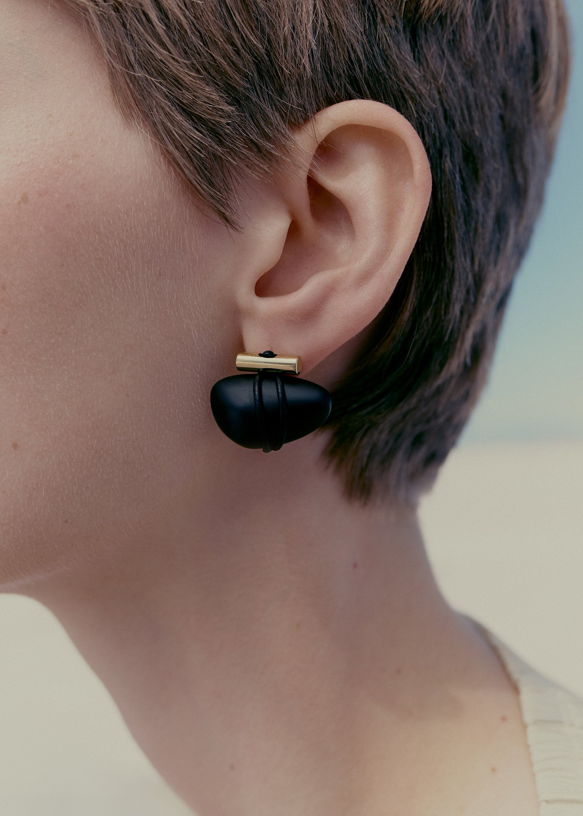 Orecchini a lobo Téré - Marmo Nero