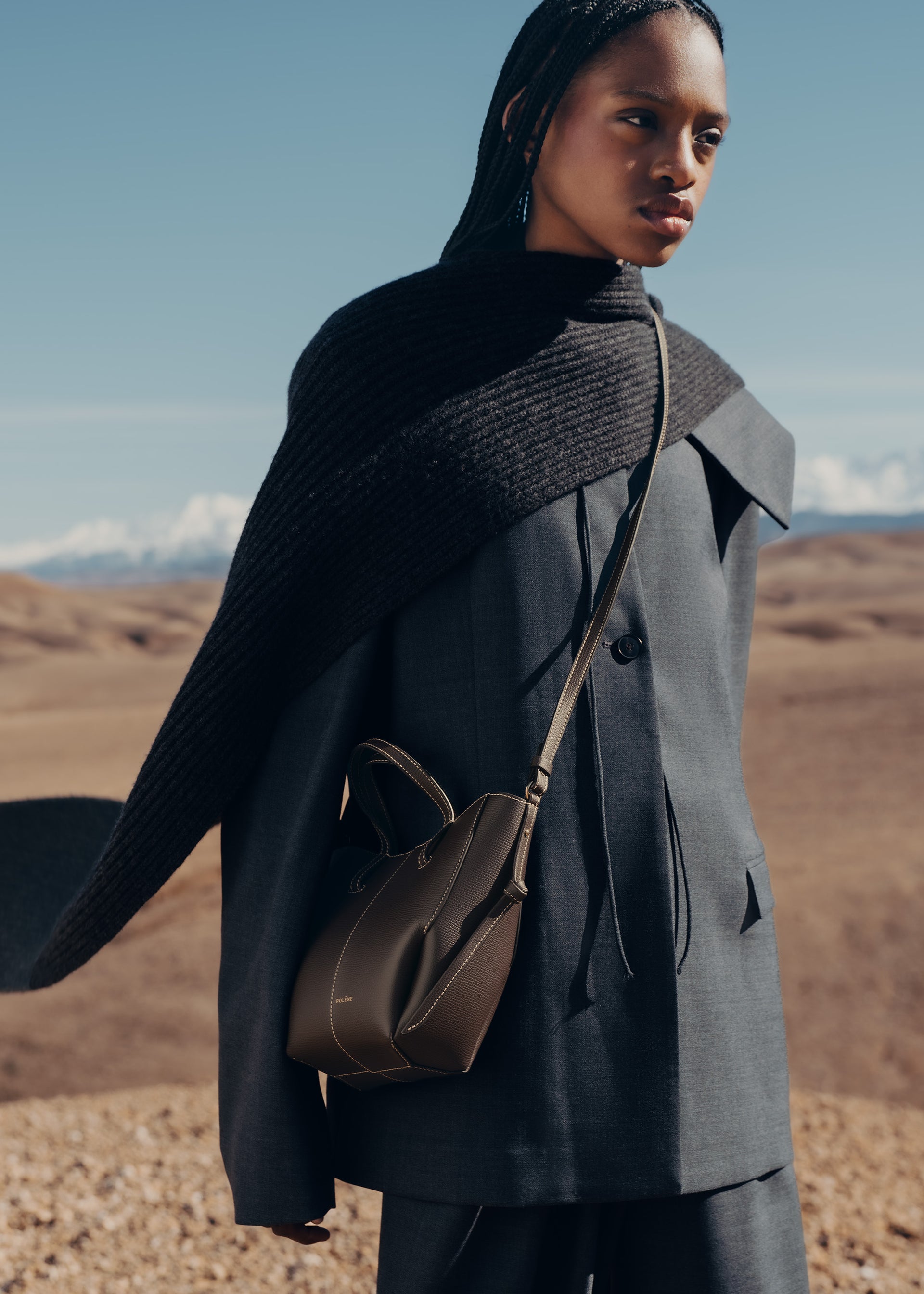 Cyme Tote Nano - Ebano Granulata