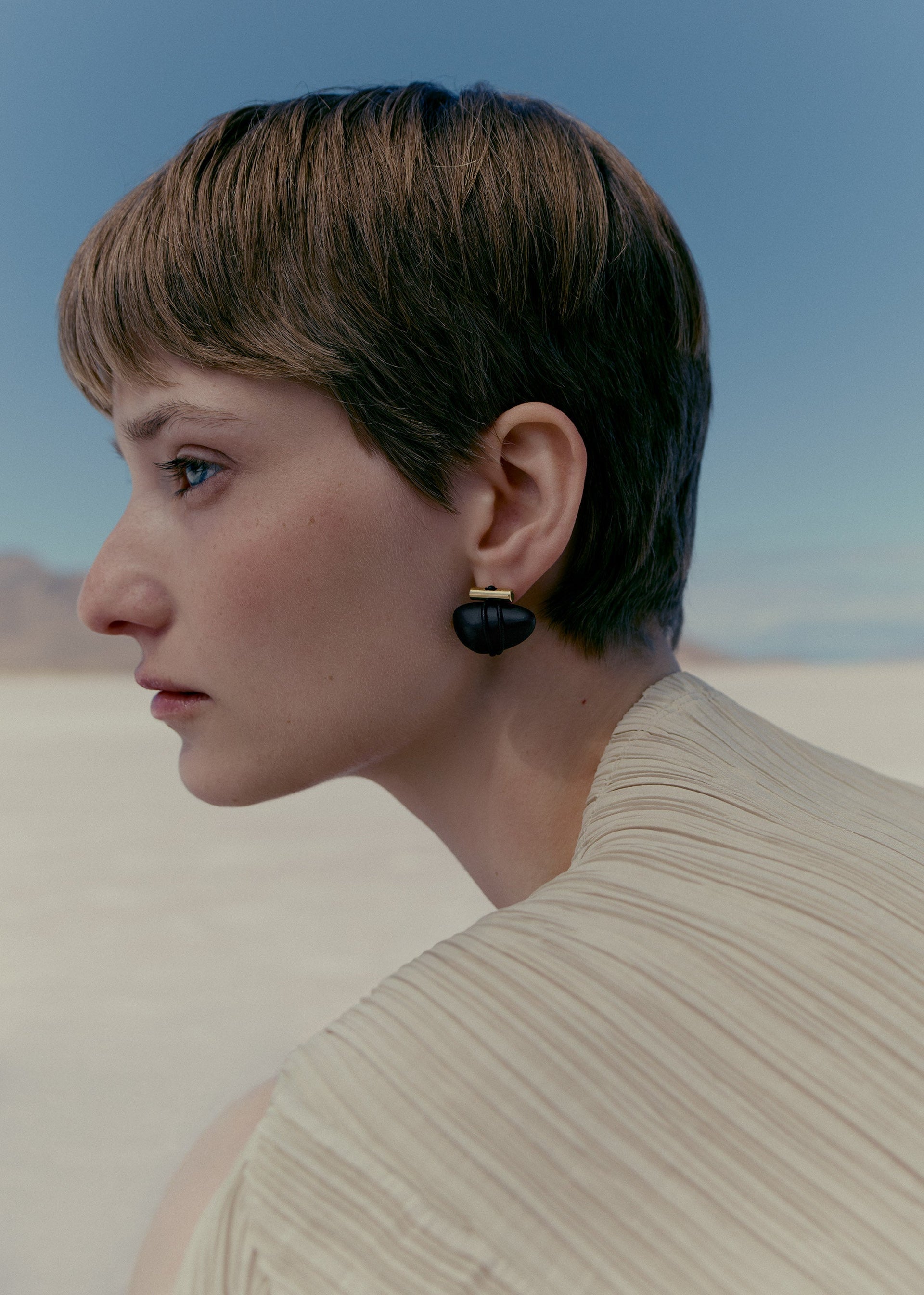 Orecchini a lobo Téré - Marmo Nero