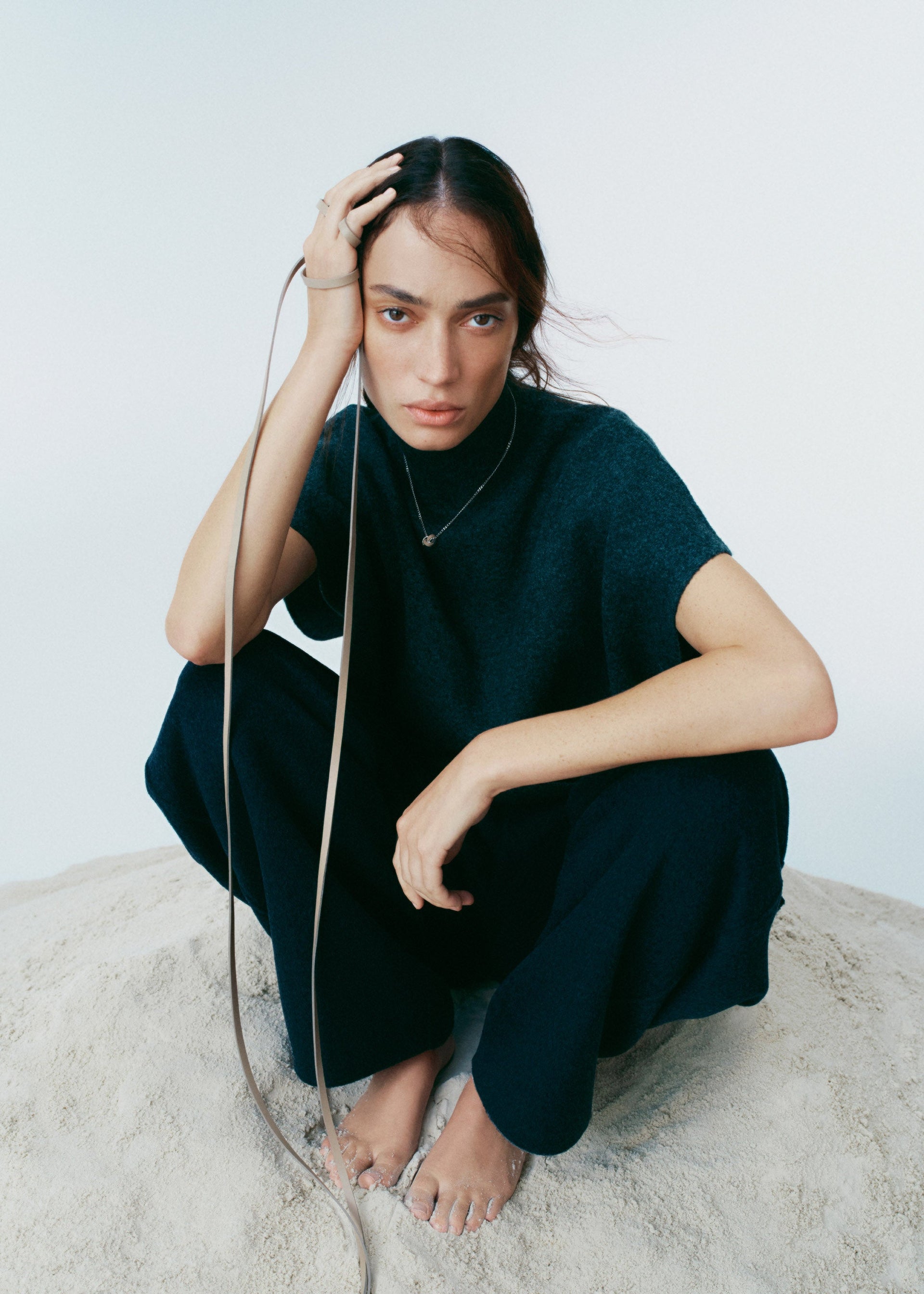 Collana Ormé - argentata cuoio talpa