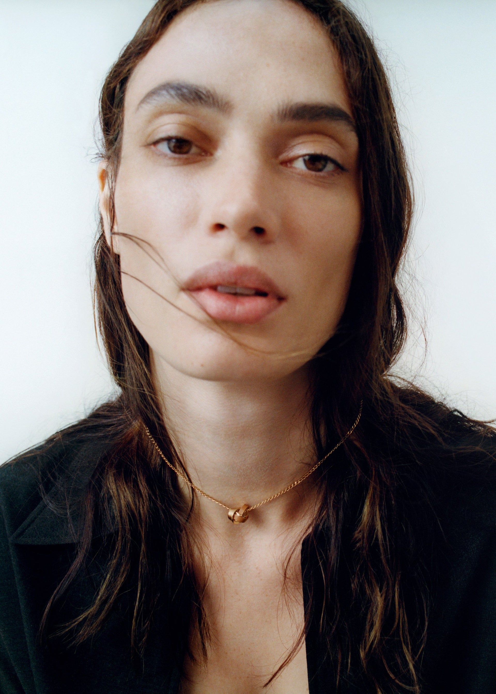 Collana Ormé - placcata oro cuoio cammello