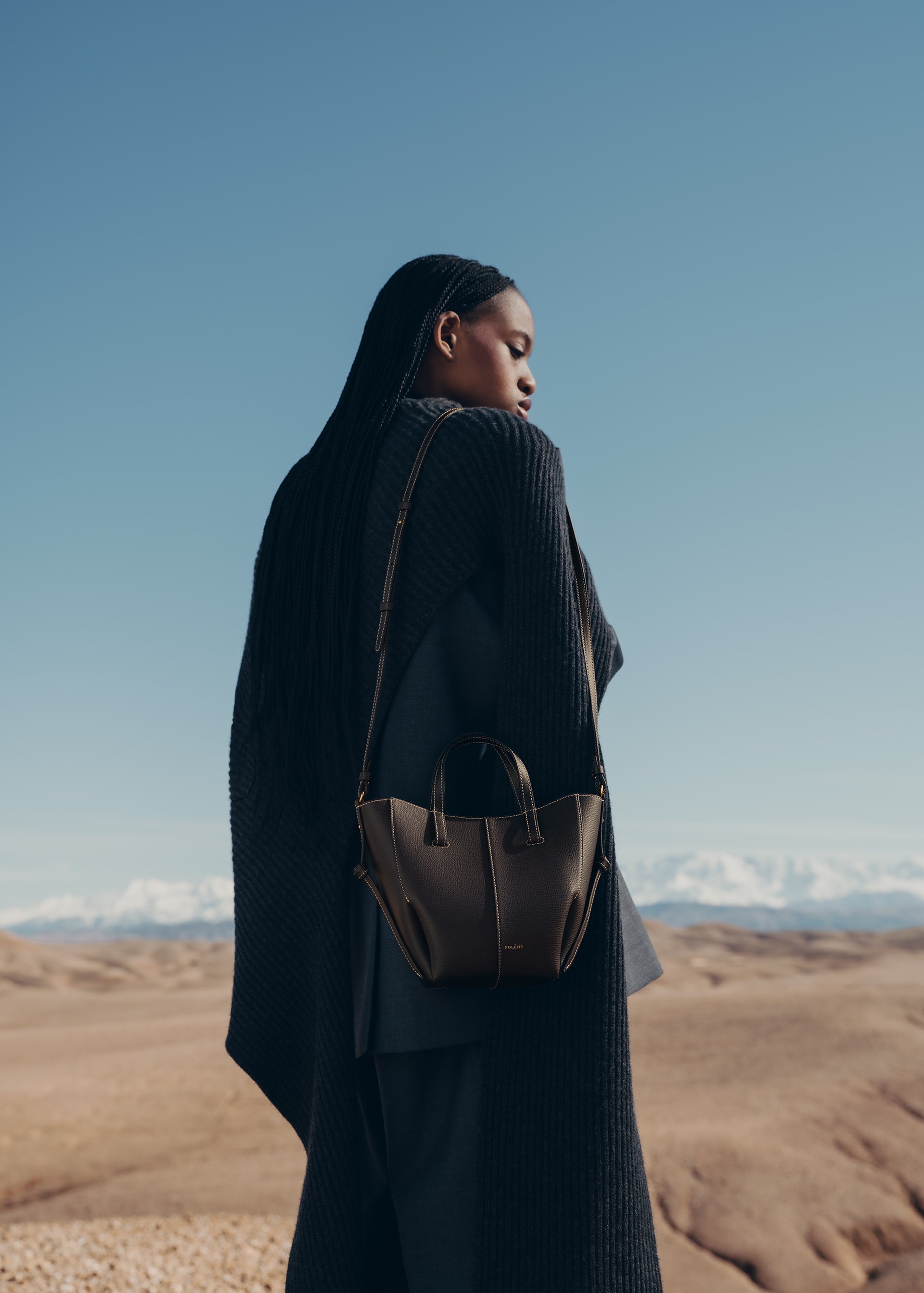 Cyme Tote Nano - Ebano Granulata