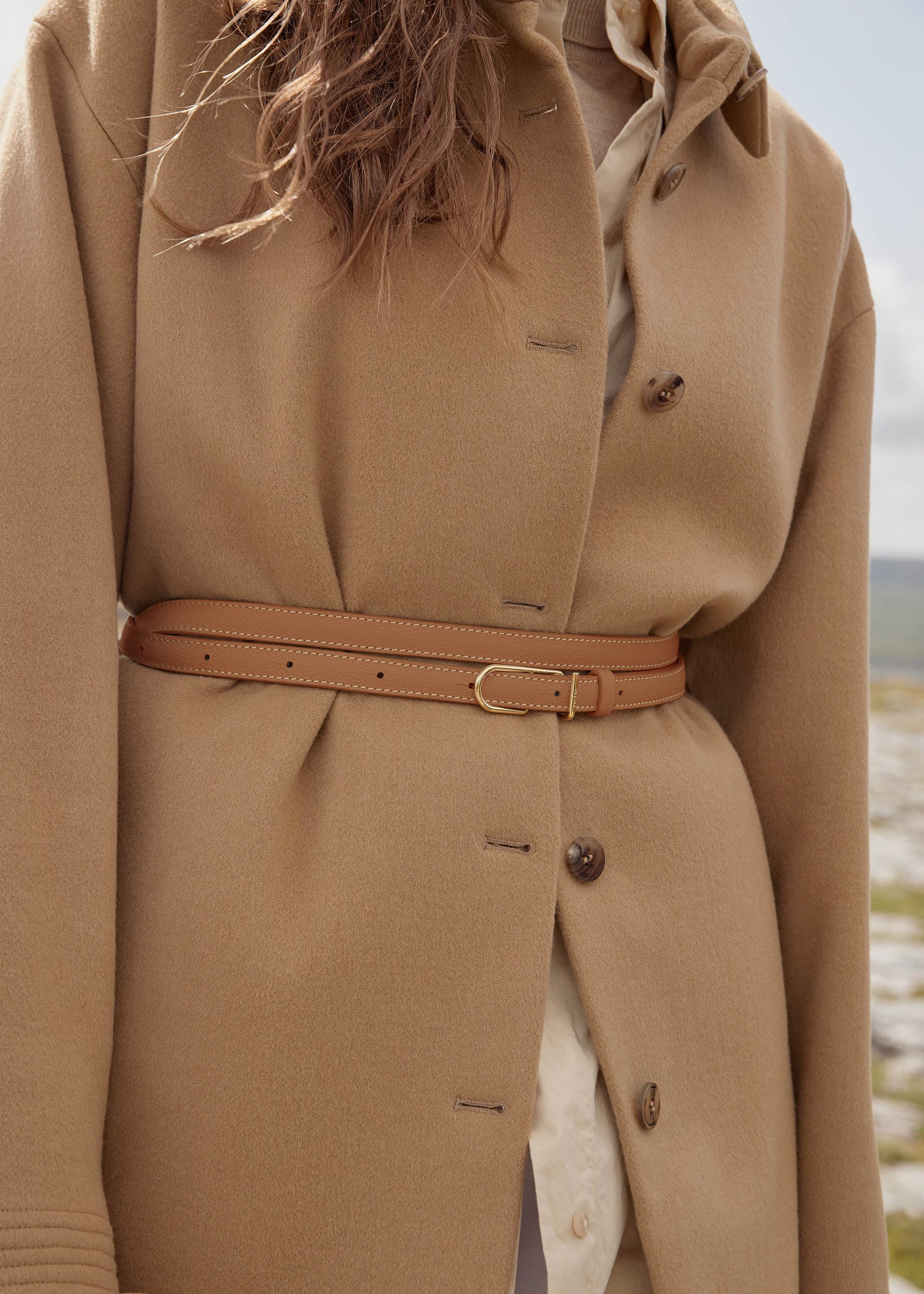 Cintura Fine Umi  - Cammello Granulata