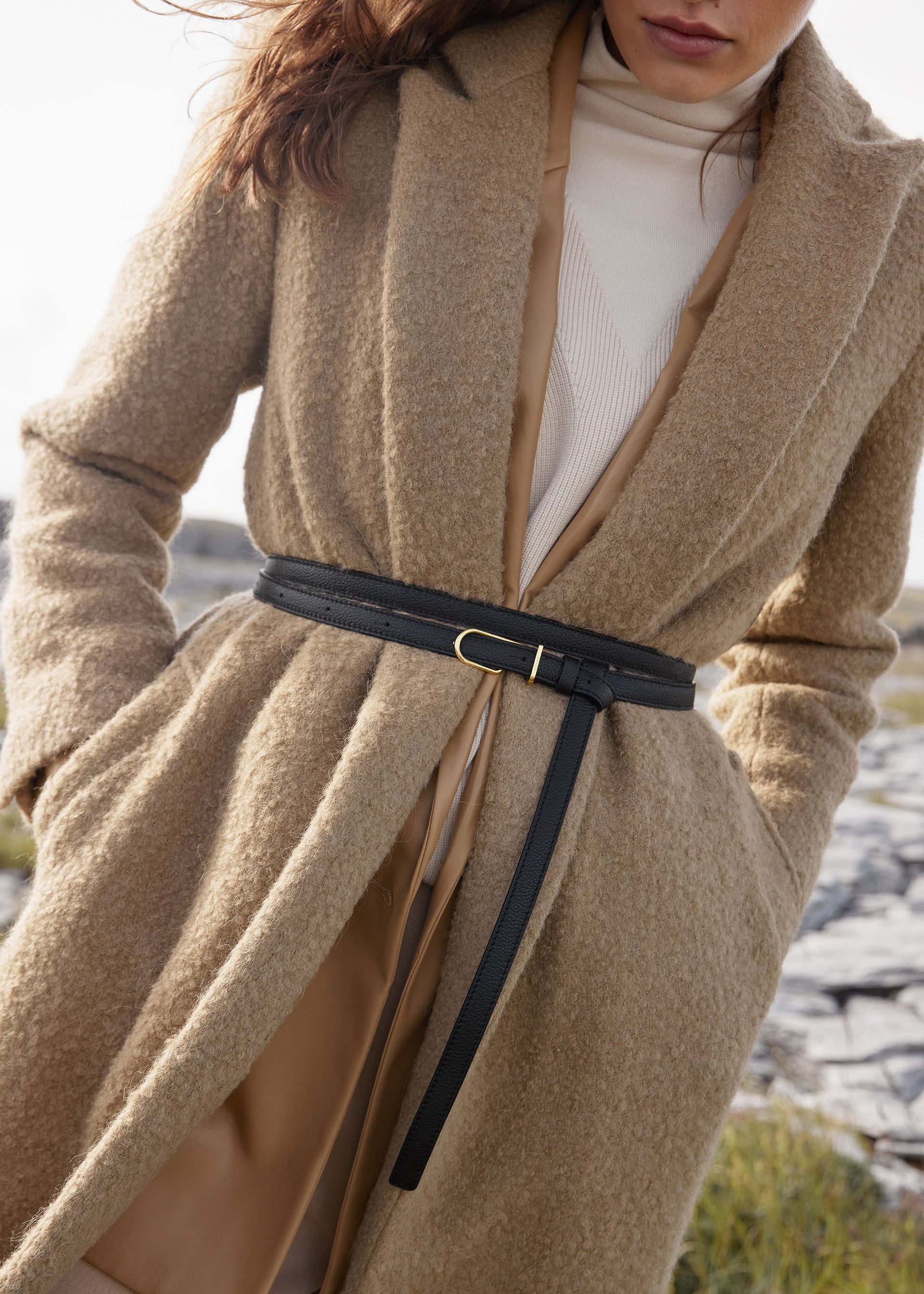 Cintura Fine Umi - Nero Granulata