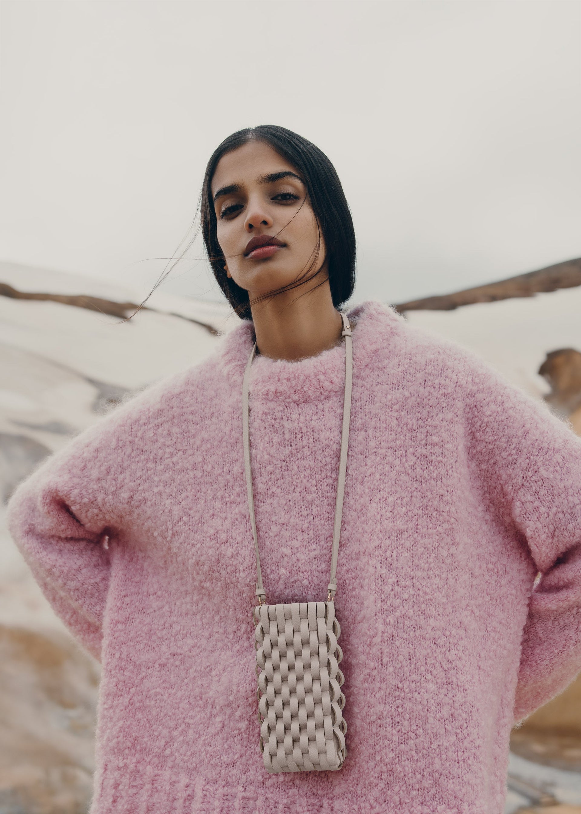 Custodia per Telefono Onda - Ecru