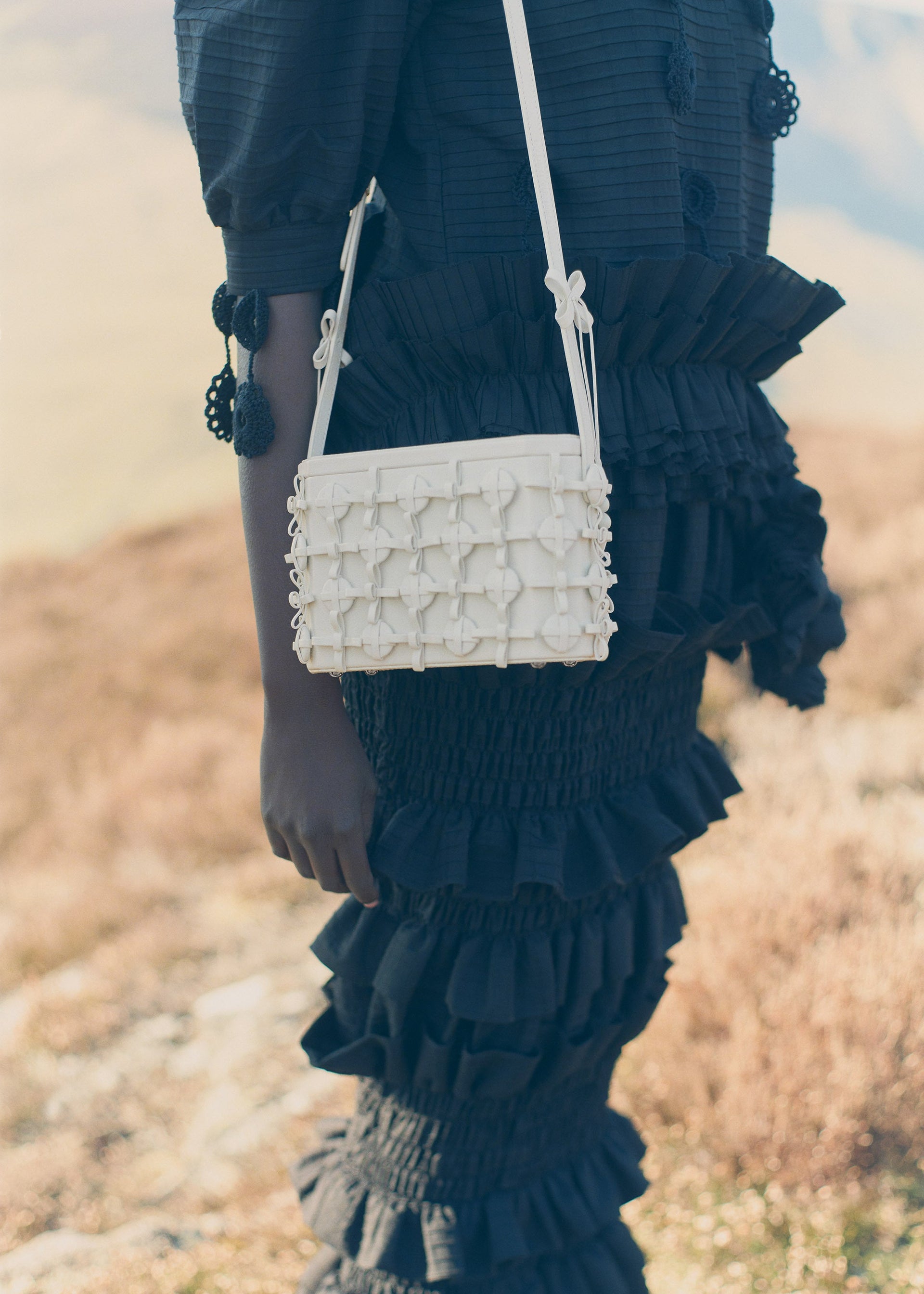 Button Bow Box - Porcellana