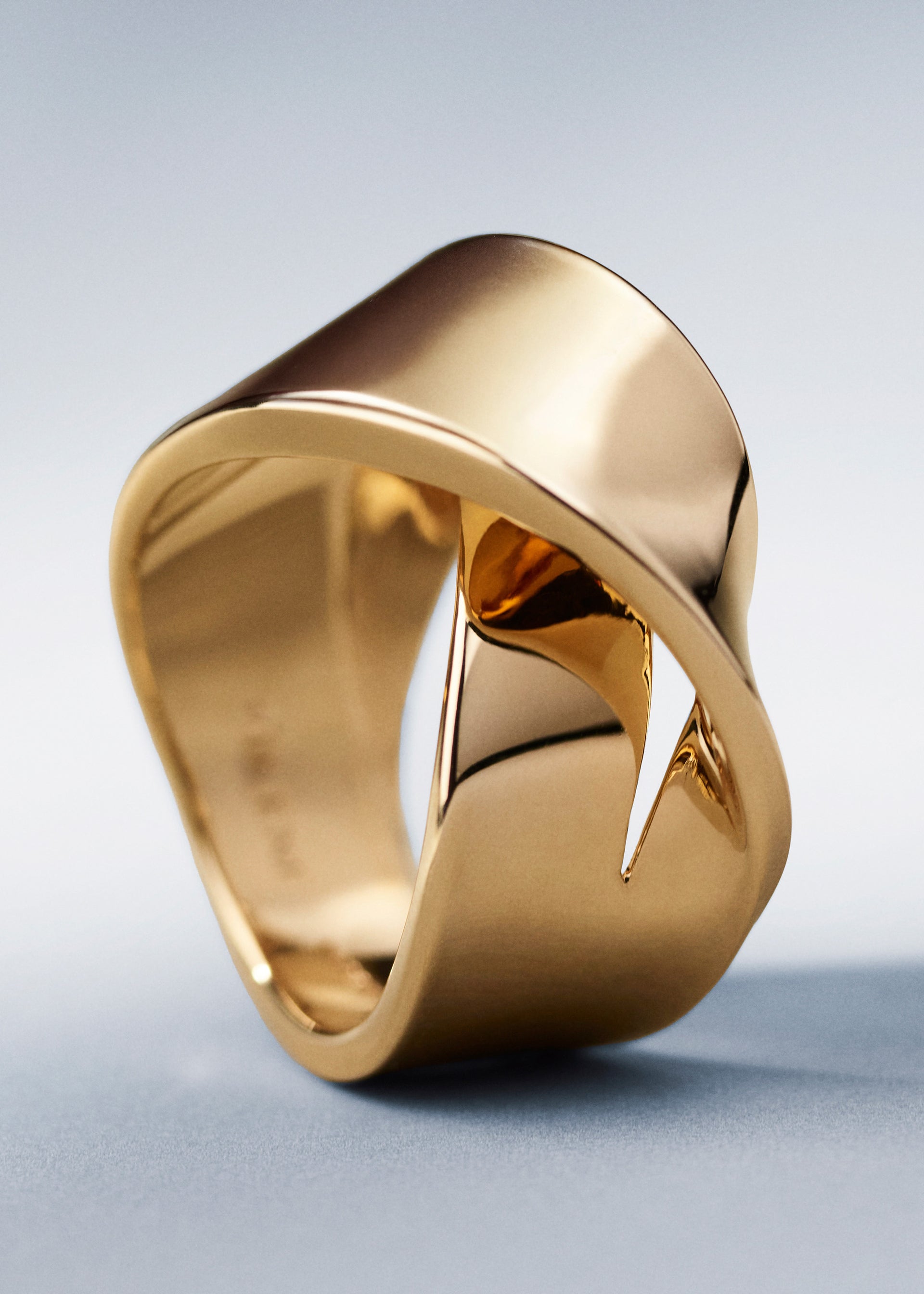 Anello a volute Éole - Placcata oro 24 carati