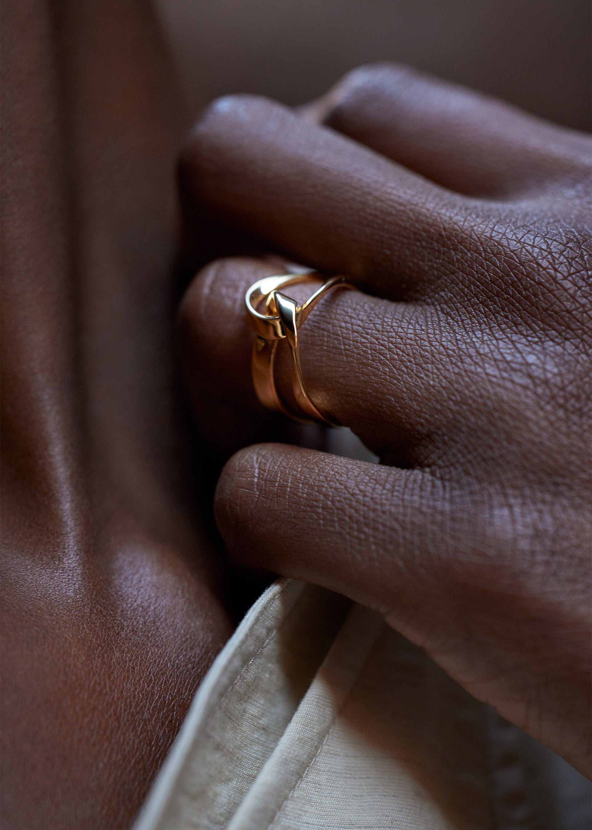 Anello Éole - placcata oro 24 carati