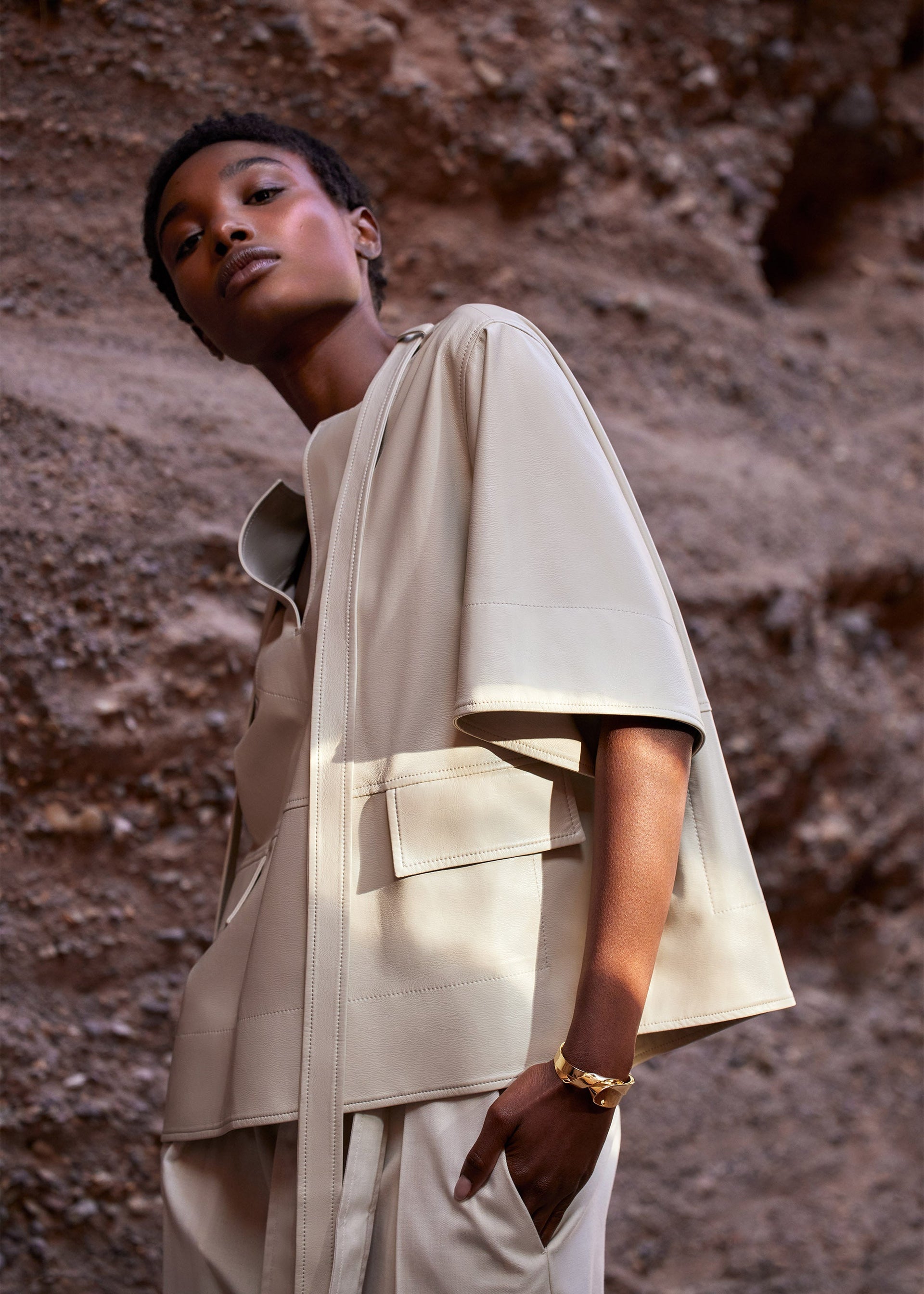 Bracciale Manchette Éole - placcata oro 24 carati