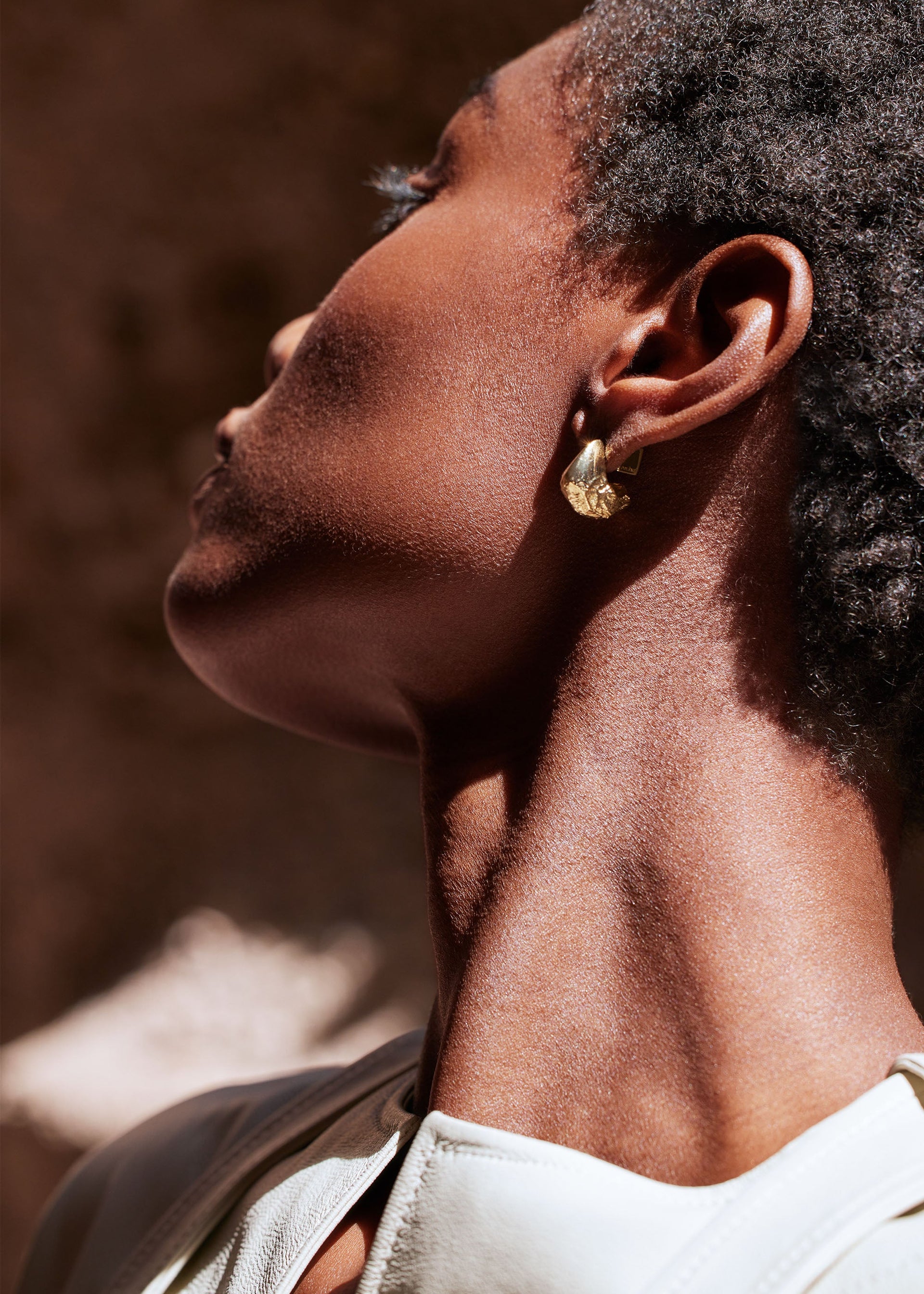 Orecchini a lobo Eroz - placcata oro 24 carati