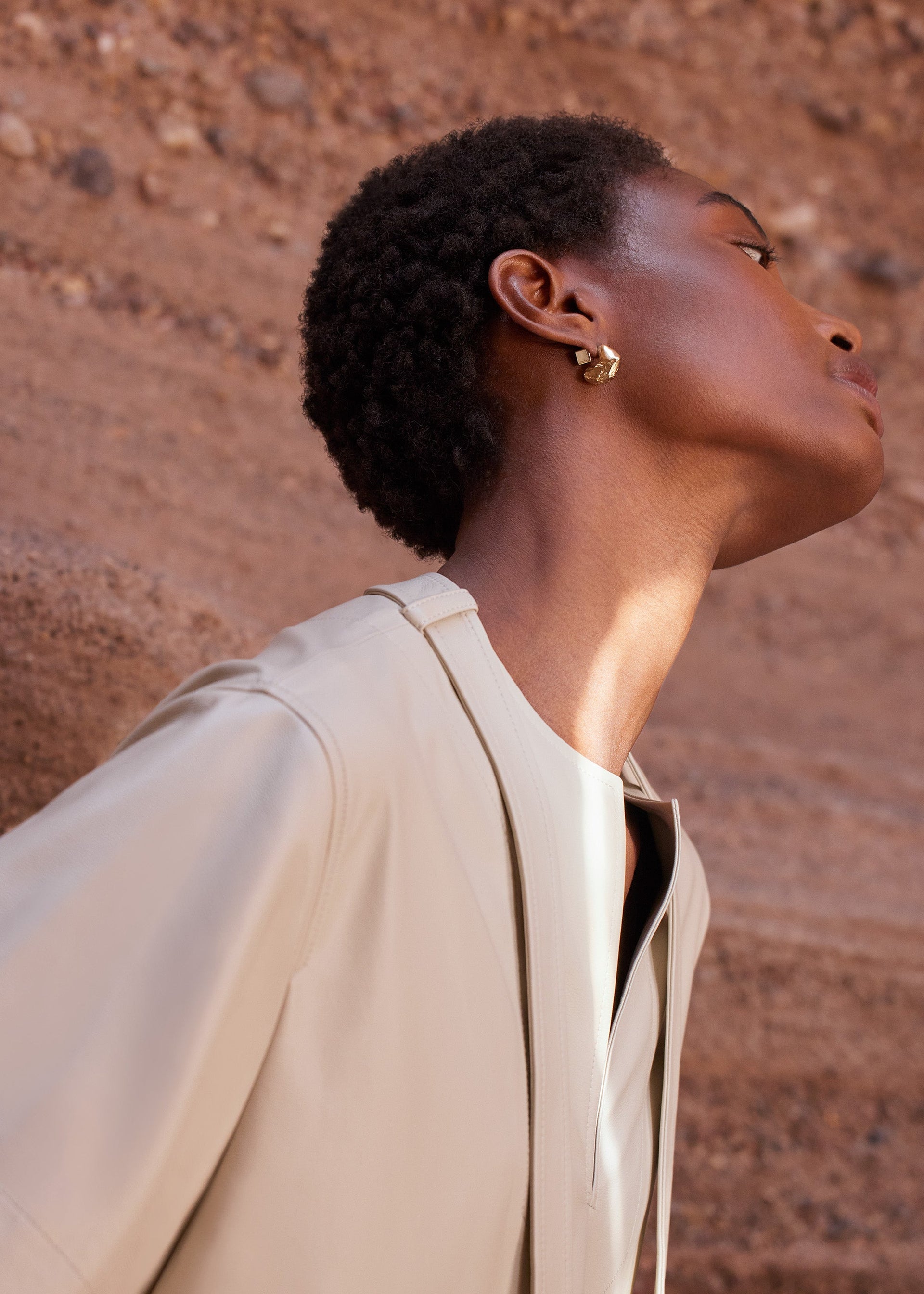 Orecchini a lobo Eroz - placcata oro 24 carati