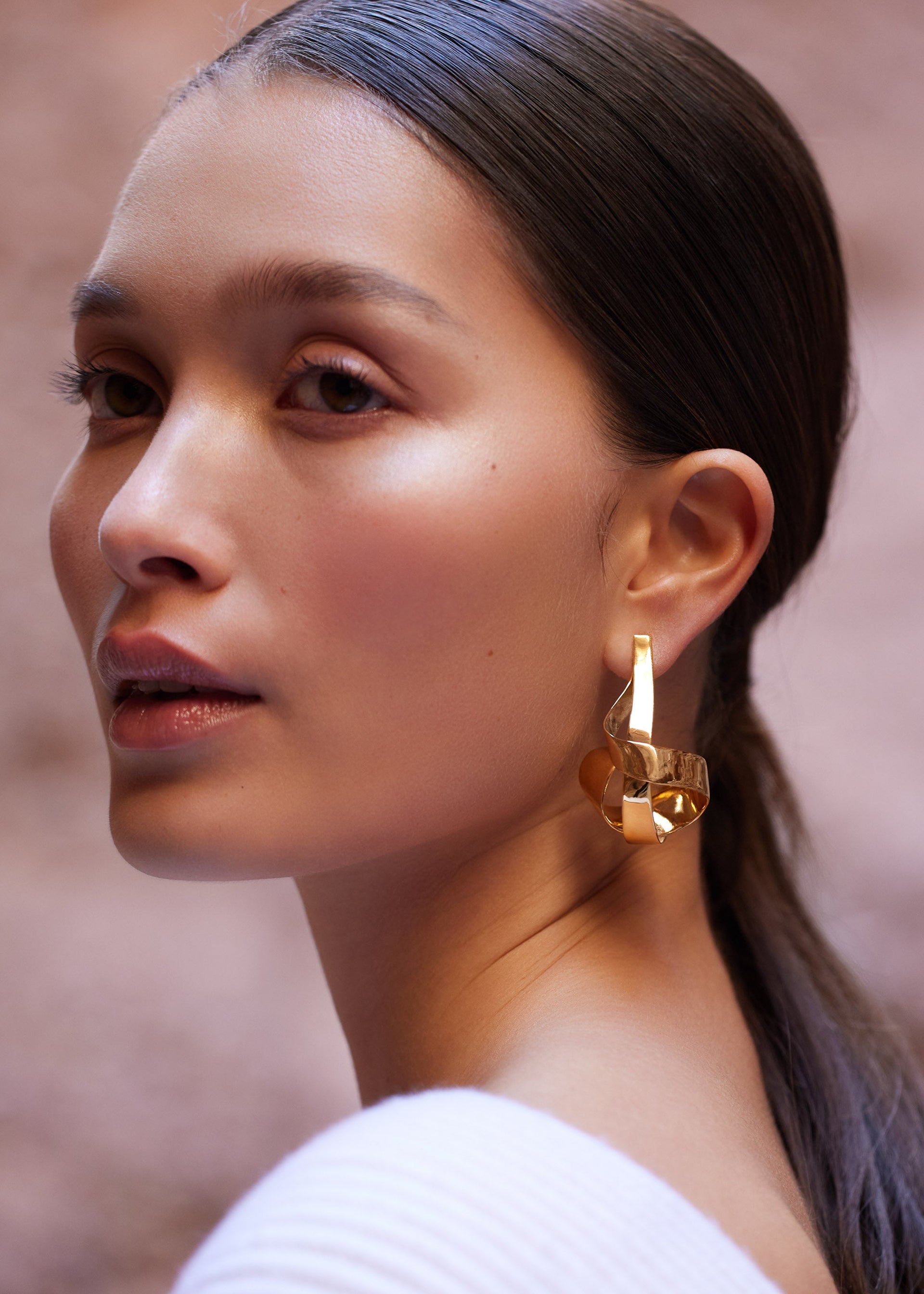 Orecchini a Spirale Éole - Placcata Oro 24 Carati