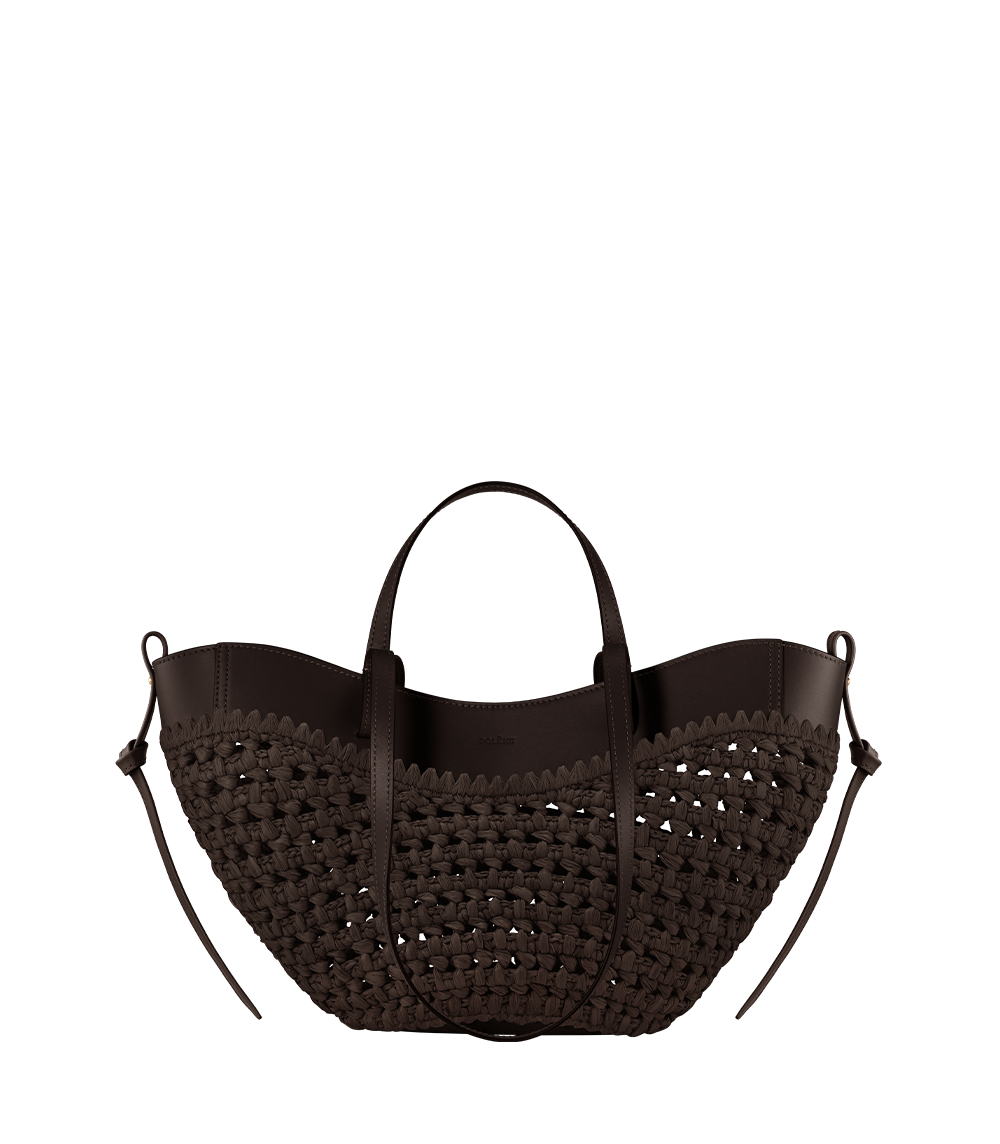 Polène | Bag - Cyme Mini - Raffia Ebony – Polène IT